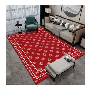 2024 Washable Faux Cashmere New American Retro Carpet Living Room Sofa Tea Table Carpet Bedside Floor Mat