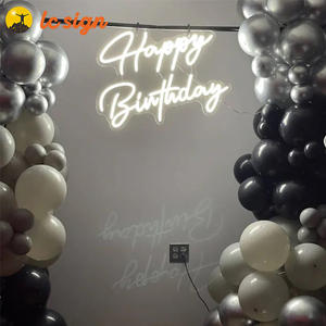 จัดส่งแบบหล่นป้ายนีออนสุขสันต์วันเกิดปี 2024 สําหรับตกแต่งงานปาร์ตี้ - Product Image 4