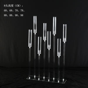 Portavelas acrílico transparente alto personalizado candelabro acrílico boda - Product Image 6