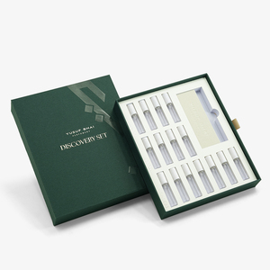 Boîte de découverte de parfums personnalisée en vert foncé avec tiroir coulissant, boîte rigide avec insert en <span class=keywords><strong>mousse</strong></span> pré-découpé pour kit d'échantillons de mini flacons de parfum - Product Image 6