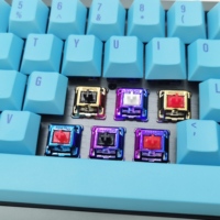Tecsee Metal anahtarı ilerici anahtarı PC konut alüminyum kaplı UPE/POM doğrusal dokunsal kök çift altın bahar klavye anahtarı