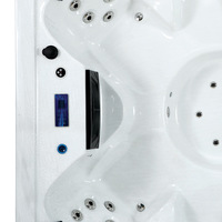 Baignoire Spa Hydromassage Carrée Autoportante pour Jardin, Bain de Douche Extérieur, Baignoire de Massage Spa Extérieure