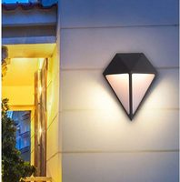Lampe murale solaire intelligente d'extérieur en aluminium étanche RGB LED avec contrôle par application pour jardin et patio – Vente en gros