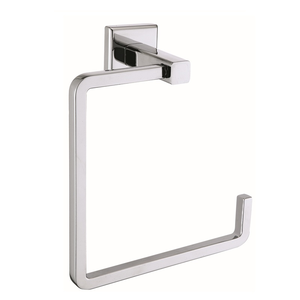 Anillo de Toalla Cuadrado de Acero Inoxidable Cromado para Montar en la Pared de un Hotel Moderno, Base de Aleación de Zinc - Product Image 2
