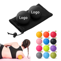 Pelota de Masaje de Silicona Sólida y Dura para Fisioterapia, Dolor Muscular Profundo, Logotipo Personalizado, Color Personalizado, Yoga, Fitness, Quiropráctica, Rehabilitación