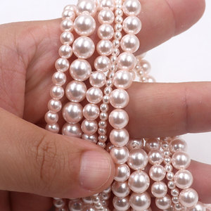 Bán Buôn Sản Xuất Ngọc Trai Sợi Màu Hồng Cao Cấp Hoàn Hảo Vòng Thủy Tinh Ngọc Trai Hạt Chuỗi Đồ Trang Sức 3-10Mm - Product Image 6