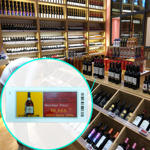 Toko anggur e-kertas Label harga e-ink Esl rak elektronik Label harga Digital Epaper komersial Tampilan tinta E untuk toko rantai - Product Image 1