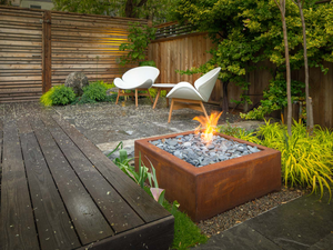 Most Popular High Quality Rectangular Outdoor Corten Steel Rust Metal Gas <b>Fire</b> <b>Pit</b> - Product Image 5