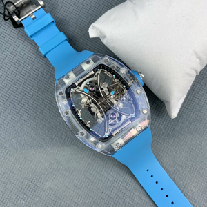 Orologio di Lusso con Tourbillon Trasparente in Cristallo, Orologio Meccanico da Uomo con Movimento Automatico a Barile, <span class=keywords><strong>Orologi</strong></span> Cinesi Scheletrati Sportivi - Product Image 5