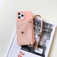 Pochette en cuir TPU de luxe, étui de téléphone pour Iphone 11 12 13 Pro Max 7 8 puls X XS XR