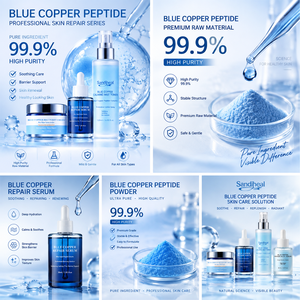 Suero Reparador de Cobre Azul Sandiheal GHKCU OEM 30ml, Suero Facial con Complejo de Péptidos para Renovación y Cuidado Calmante de la Piel - Product Image 5