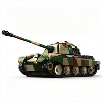 Char lourd allemand King Tiger de la Seconde Guerre mondiale, blocs de construction en plastique ABS, modèle éducatif STEM sur l'histoire militaire, jouet de construction