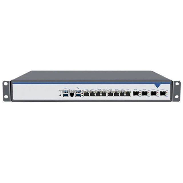 19 Inch 1U Rackmount Industrial Server LGA1700 Intel Core I9 12900 I7 12700 I5 12400 Intel I226 8x2.5GE 4x10G SFP VPN Router