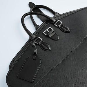 Özel siyah Saffiano deri erkek spor ayakkabı bölmesi ile erkekler için seyahat giysi çantası moda elbise taşıyıcı - Product Image 3