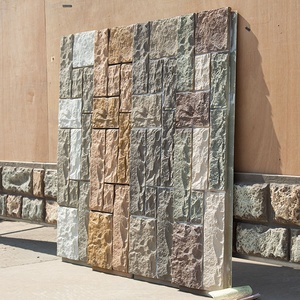 Grande parete di pietra 3D decorazione esterna leggera impermeabile in pietra artificiale di quarzo per esterno controsoffitto decorazione lastra di forma - Product Image 1