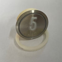 Panneau de boutons d'ascenseur à LED bleu et blanc au design moderne pour appartement, pièces de rechange pour boutons de pression