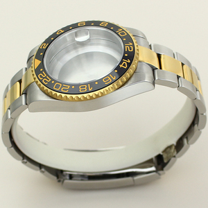Boîtier de montre de plongée en acier inoxydable GMT 40MM avec verre saphir pour mouvements <span class=keywords><strong>Seiko</strong></span> NH34/35 NH72 <span class=keywords><strong>4R36</strong></span>, rotation unidirectionnelle - Product Image 3