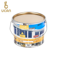 Bidon métallique en fer blanc 8L seau à peinture conique 10L avec anneau de verrouillage seau métallique 6L pour le stockage de la peinture-usage industriel stockage des produits chimiques