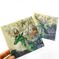 Carte de visite 3D lenticulaire en PVC personnalisée avec superposition, estampage à chaud et fonctions anti-rayures pour l'envoi de produits alimentaires et de confiseries