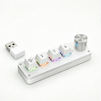 Keyboard Mini USB C Programmable Macro 4 Tombol Kontrol Desk Vibe Coding Claude Nirkabel, Keyboard Mini Pengubah Suara Menjadi Teks