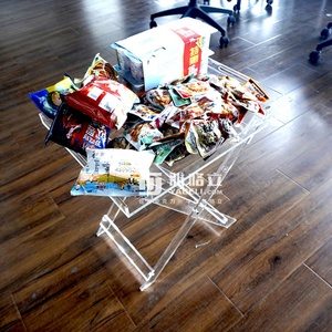 Modern Extendable Acrylic Coffee <b>Table</b> with <b>Folding</b> Tray Top for Living Room Furniture - Product Image 3