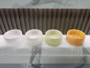 SH STONE Logo khusus mangkuk makan hewan peliharaan batu alam marmer anti-selip grosir makanan kucing anjing piring dekoratif dipoles berkelanjutan - Product Image 2