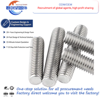 M6M8M10M12M14 Sistema métrico Rosca completa Varilla de tornillo de acero inoxidable SS Perno-Gi Varillas roscadas Fabricado 304 Acero inoxidable completo