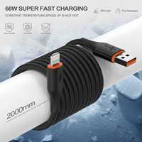 Nouveau câble de charge rapide 3-en-1 Type-C en nylon tressé 66W 2026 avec connecteur métallique en cuivre pur pour données et alimentation
