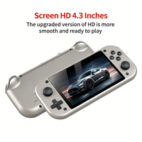Nouvelle console de jeu portable rétro RC M17, écran couleur 4,3 pouces, 64 Go, batterie 5000 mAh, plus de 20000 jeux, lecteur de jeux classique EM