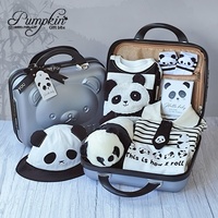 Coffret Cadeau Bébé Multi-Pièces Style Chinois Imprimé Panda 100% Coton Adouci Prêt pour l'Hiver Neutre 0-3 Mois Toutes Saisons