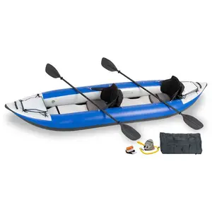 2022 thể thao dưới nước tùy chỉnh Bền PVC ca nô có thể gập lại Kayak đôi Inflatable Kayak 2 người câu cá Kayak thuyền