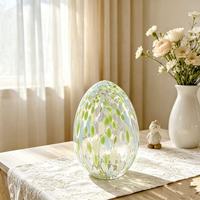 Abat-jour en verre soufflé givré ovale, résistant à la chaleur et aux chocs, pour lampe de table ou de sol, double usage, vente en gros