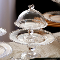 Europese Creatieve Kralen Glazen Snackplaat Gedroogd Fruit Brood Cake Tray Dessert Servies Servies Set