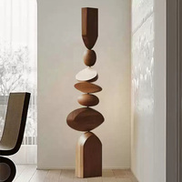 ML-WD051 Sculpture d'art gravée écologique, style folk moderne, personnalisée, à poser sur étagère, pour la décoration d'entrée de maison, accessoires de luxe pour hôtels