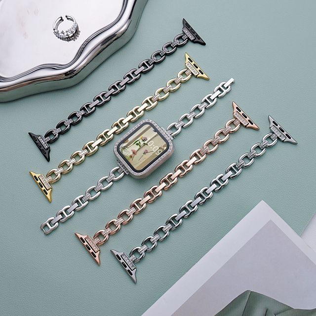 New Stainless Steel Smart Watch Straps 42mm 46mm 49mm New Diamond studded Watch Strap for Apple Watch Series 11