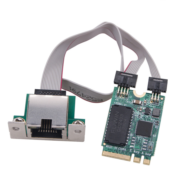 M.2 A+E 2.5G Ethernet Adapter 2.5G/1G/100M Multi-Gigabit M.2 Network Card 8125B COM