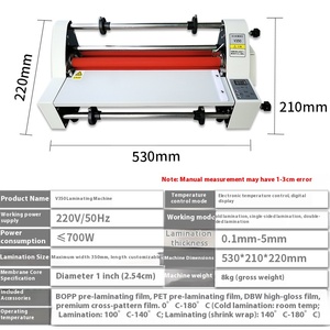 Rongda V350 nhiệt Máy cán nhiệt điện tử điều khiển nhiệt độ nhựa Laminator lạnh & Hot Máy cán mô hình - Product Image 4