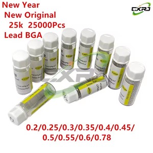 1 botol bola Reballing (0.2 0.25 0.3 0.35 0.4 0.45 0.5 0.55 0.6 0.65 0.76) alat reparasi pengerjaan ulang BGA timah bola Solder - Product Image 6