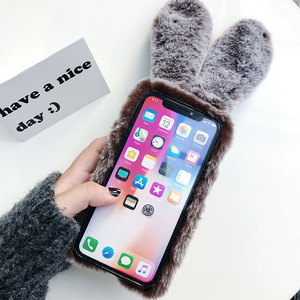 เคสโทรศัพท์กำมะหยี่ขนหูกระต่ายน่ารัก,เคสโทรศัพท์สำหรับ <span class=keywords><strong>iPhone</strong></span> 13 12 <span class=keywords><strong>Mini</strong></span> 11 Pro Max XS Max XR X <span class=keywords><strong>SE</strong></span> <span class=keywords><strong>2020</strong></span> 6S 7 8 Plus - Product Image 5