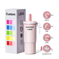 Botella de Agua de Acero Inoxidable con Aislamiento al Vacío de Doble Pared, Reutilizable, Ecológica, Personalizada, de Gran Capacidad y Bajo Precio