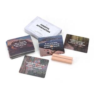 Hicreate Factory-Printed Love Affirmation Game Deck Cards Ensembles de cartes de support en bois Matériel en papier pour jouer - Product Image 4