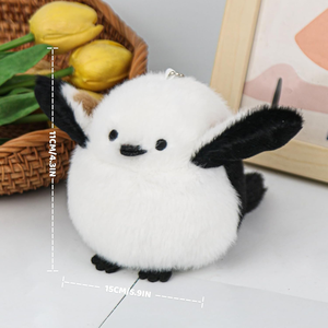 Yingii Mini-Fußvogel-Anhänger mit niedlichen Flügeln, exquisiter <span class=keywords><strong>Tit</strong></span>-Vogel-Taschenanhänger, 4,3 Zoll, Plüsch, Geburtstags- und Valentinstagsgeschenk, hängendes Vogel-Plüschtier - Product Image 3