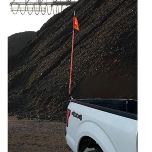 8ft/10ft/12ft an toàn cờ phản chiếu cờ cho khai thác mỏ xe siêu sáng nóng lên đầy đủ Led Roi flagspole - Product Image 1