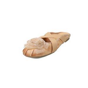Sandalias de Mujer con Diseño de Flores Grandes en Forma de Cruz, Pliegues, de Piel Genuina, Cómodas, Duraderas y Casuales - Product Image 6