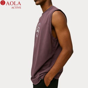 Chaleco Deportivo de Alta Calidad para Hombre, Camiseta sin Mangas para Entrenamiento, Logotipo Personalizado, Ajuste Holgado, Nailon/Spandex - Product Image 2