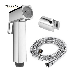 PINEBAY New Style Self Cleaning Toilet Shattaf Wall Mounted Muslim Shower Handheld ABS Plastic Bidet Sprayer Set