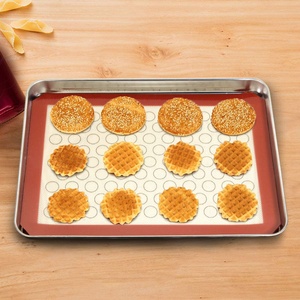 Ensemble de 3 <span class=keywords><strong>tapis</strong></span> de cuisson en <span class=keywords><strong>silicone</strong></span> 100% antiadhésifs pour pâtisserie et macarons 11,6*16,5 pouces - Product Image 4