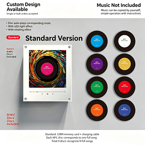 Autocollant de réfrigérateur lumineux magnétique personnalisé en stock pour l'anniversaire de BTS, avec fonction de chant automatique par induction NFC - Product Image 1