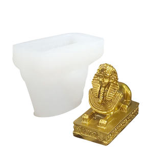 YS Sphinx pharaon crâne Silicone moule bricolage Fondant gâteau décoration outil egypte pharaon Sphinx aromathérapie bougie plâtre à la main - Product Image 2
