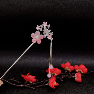 ปิ่นปักผมโลหะมีพู่ดอกไม้ของจีน AA018649ปิ่นปักผมแบบสเต็ปเครื่องประดับ<span class=keywords><strong>ผม</strong></span>สำหรับ<span class=keywords><strong>ผู้หญิง</strong></span> - Product Image 2